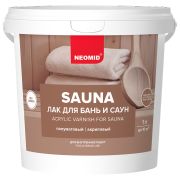 Лак Неомид акриловый для бань и саун / 1 литр