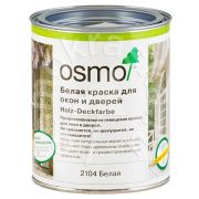 Краска OSMO Holz-Deckfarbe непрозрачная для окон и дверей, Белая / 0,75 литра