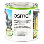Краска OSMO Landhausfarbe, непрозрачная для наружных работ, Темно-синяя / 2,5 литра