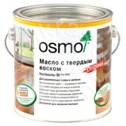Масло OSMO Hartwachsoel с тв. воском, бесцветное, Шелковисто-матовое* / 2,5 литра